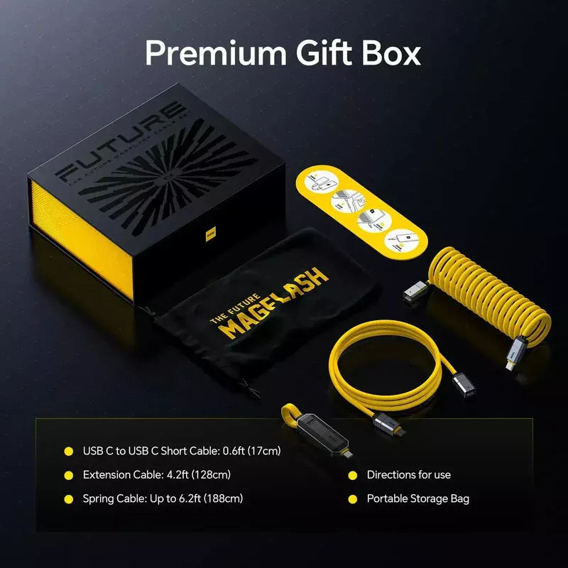 AOHI The Future Magflash 2-in-1 Charging & Data Storage Cable Set (512GB/ 240W/ 1000MB/s) 16 AOHI The Future Magflash 2-in-1 Charging & Data Storage Cable Set - 512GB - Aohi Kuwait - Alezay Kuwait