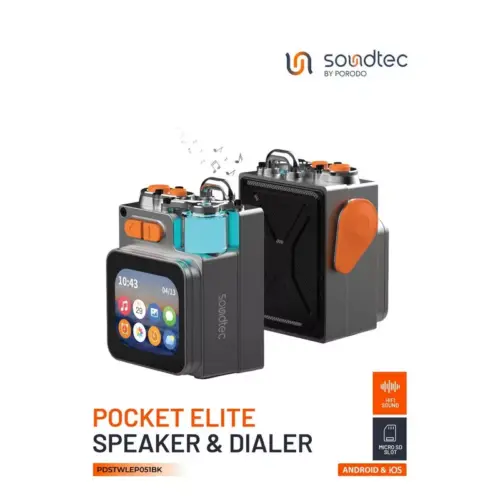 Porodo Soundtec Pocket Elite Speaker and Dialer - Porodo Kuwait - Alezay Kuwait