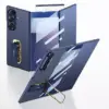 Samsung Galaxy Z TriFold Protective Case with Phone Holder and Screen Protection Frame - Blue - Alezay Kuwait