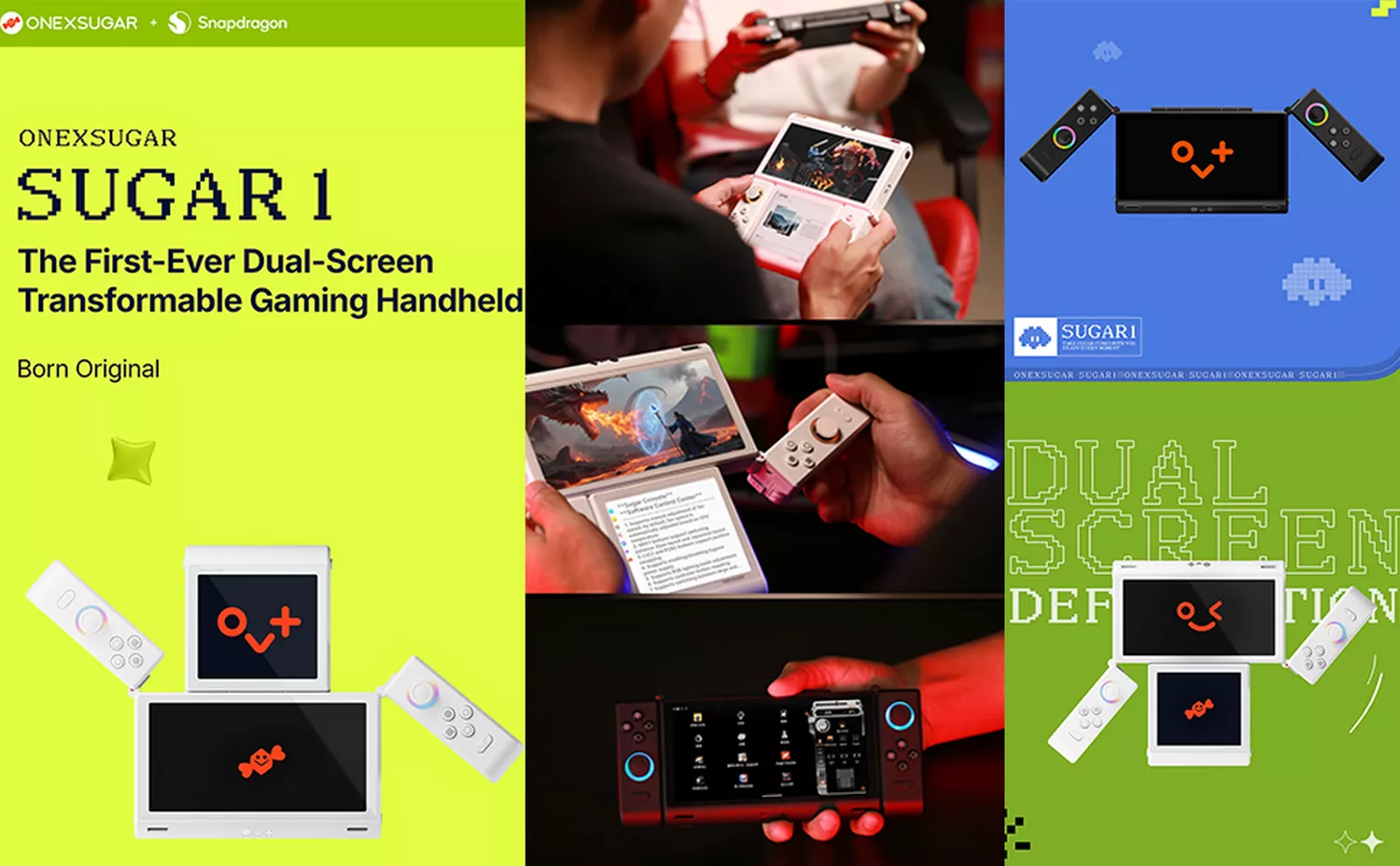 ONE XPLAYER ONEXSUGAR Sugar 1, 16GB RAM, 512GB Storage, World's First Transformable Dual-Screen Handheld Gaming Console 29 ONE XPLAYER ONEXSUGAR Sugar1 - Banner - ONE XPLAYER Kuwait - Alezay Kuwait