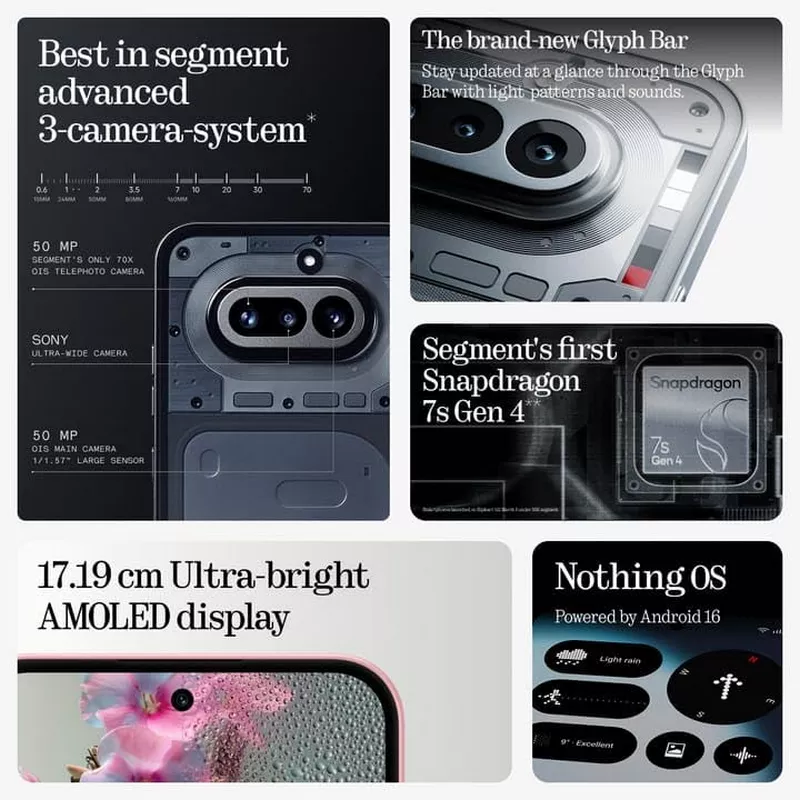 NOTHING Phone 4a 5G Dual SIM 256GB, 12GB PHONE 18 NOTHING PHONE 4A - FEATURES - NOTHING KUWAIT - ALEZAY KUWAIT