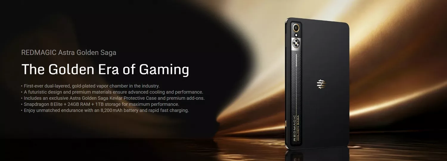 REDMAGIC Astra Golden Saga Limited Edition - Specs - Alezay Kuwait - REDMAGIC Kuwait