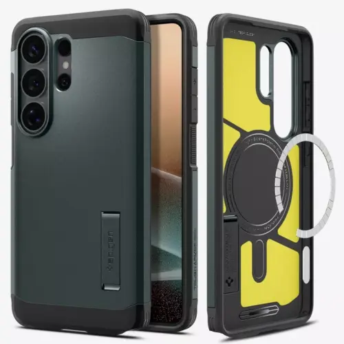 Samsung Galaxy S26 Ultra Case Tough Armor Magfit Spigen - Abyss Green - Spigen Kuwait - Alezay Kuwait