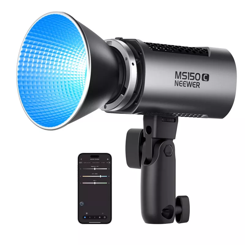 NEEWER MS150C 150W Mini RGB LED Video Light 1 NEEWER MS150C 150W Mini RGB LED Video Light - Alezay Kuwait - NEEWER Kuwait Store