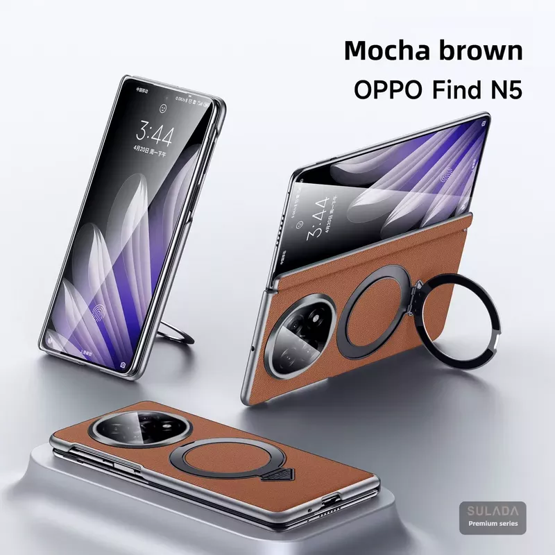 OPPO Find N6 Kevlar Magnetic Handle MagSafe Case with Hinge Protection by SULADA 10 OPPO Find N6 Kevlar Magnetic Handle MagSafe Case with Hinge Protection by SULADA - Brown - Alezay Kuwait - Oppo Kuwait