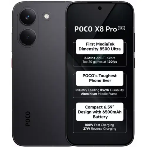 POCO X8 PRO 5G - BLACK - POCO KUWAIT- ALEZAY KUWAIT