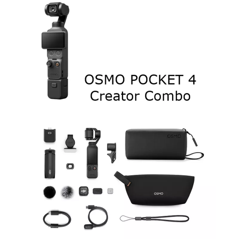 DJI Osmo Pocket 4 Creator Combo - 1″ CMOS Pocket Gimbal Camera 1 DJI Osmo Pocket 4 Creator Combo - DJI Kuwait - Alezay Kuwait