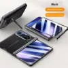 Huawei Pura X Max Luxury Leather Cover - Black - Huawei Kuwait - Alezay Kuwait