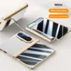 Huawei Pura X Max Luxury Leather Cover - White With Privacy Glass - Huawei Kuwait - Alezay Kuwait