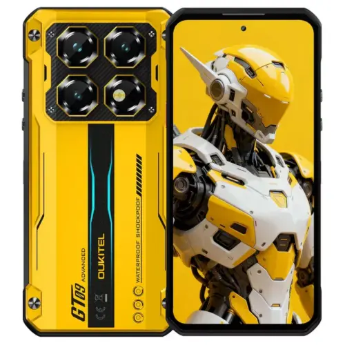 Oukitel WP60 with World’s First 7.2 Display Mech-Style 5G Rugged Smartphone - Yellow - Oukitel Kuwait - Alezay Kuwait
