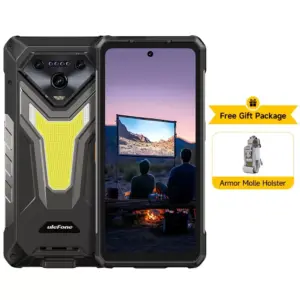 ULEFONE ARMOR 34 Pro Plus Rugged Phone 25500mAh Battery with Builtin Autofocus DLP Projector - Pulse Black - Alezay Kuwait - Ulefone Kuwait
