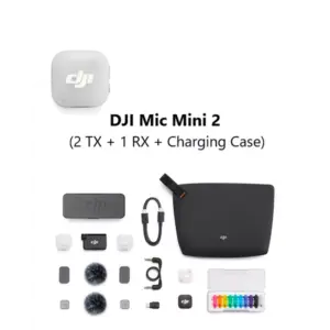 DJI Mic Mini 2 (2 TX + 1 RX + Charging Case) - Wireless Mircrophone - Alezay Kuwait - DJI Kuwait