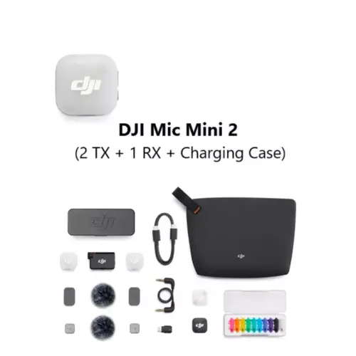 DJI Mic Mini 2 (2 TX + 1 RX + Charging Case) - Wireless Mircrophone - Alezay Kuwait - DJI Kuwait
